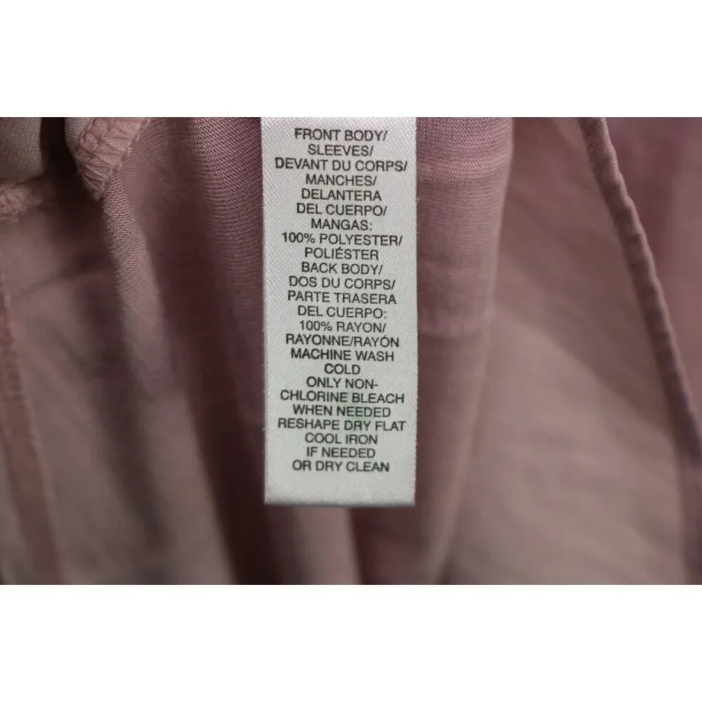 Loft Long Puff Sleeves Silky Tunic-Size Large-Rayon